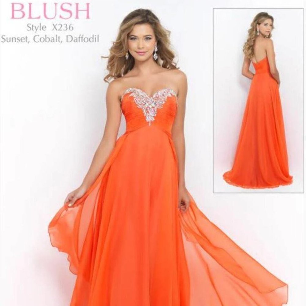Formal Gown - Sunset Orange